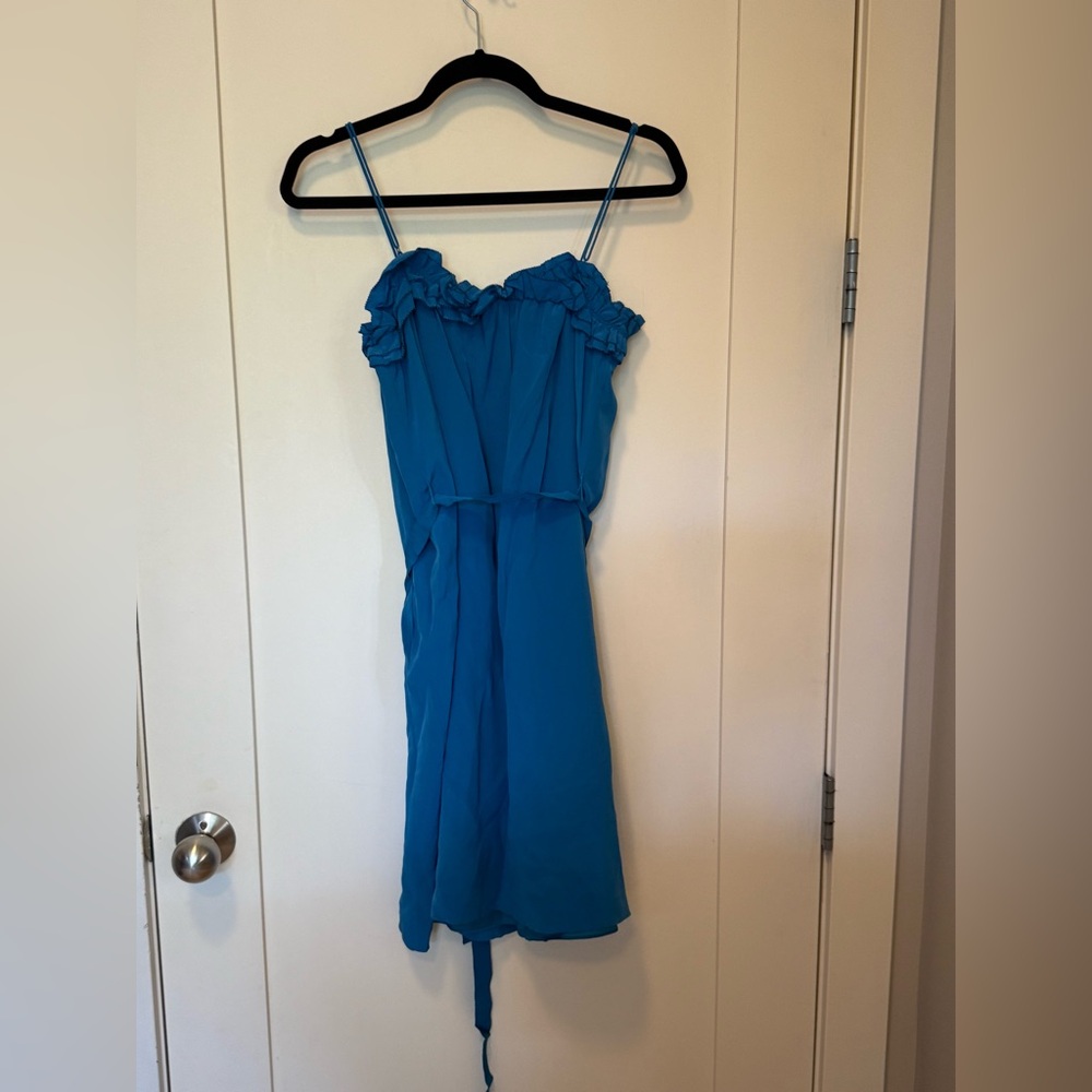 Whistles blue silk dress US 8 $209